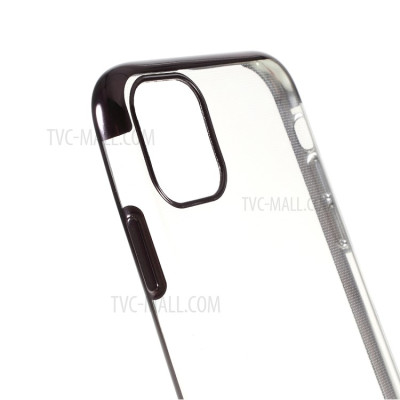 Силиконови гърбове Силиконови гърбове за Apple Iphone Луксозен силиконов гръб ТПУ кристално прозрачен за Apple iPhone 11 Pro 5.8 черен кант